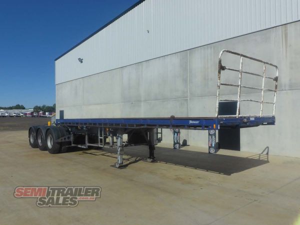 2008 Vawdrey 12 Pallet Flat Top A Trailer with 20FT Container Pins Flat Top  image