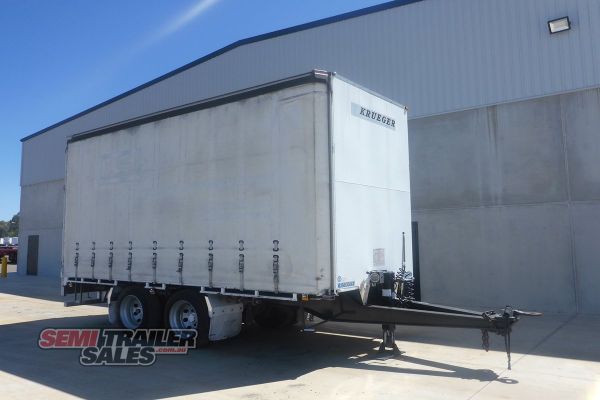 2013 Krueger 12 Pallet Pig Curtainsider Pig Trailer  image