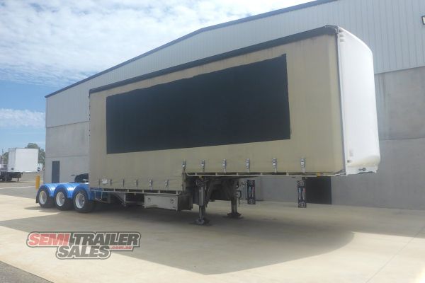 2003 Maxitrans 12 Pallet Dropdeck Curtainsider A Trailer with Mezz Tautliner  image