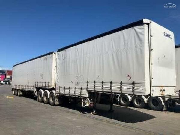2010 CIMC VGS3 Tri Axle Drop Deck Curtainsider Combination image