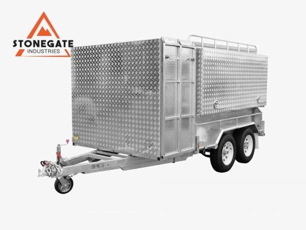 2026 Stonegate 10×6 HEAVY DUTY TANDEM LAWN MOWER TRAILER WITH ENCLOSED MOWER BOX image