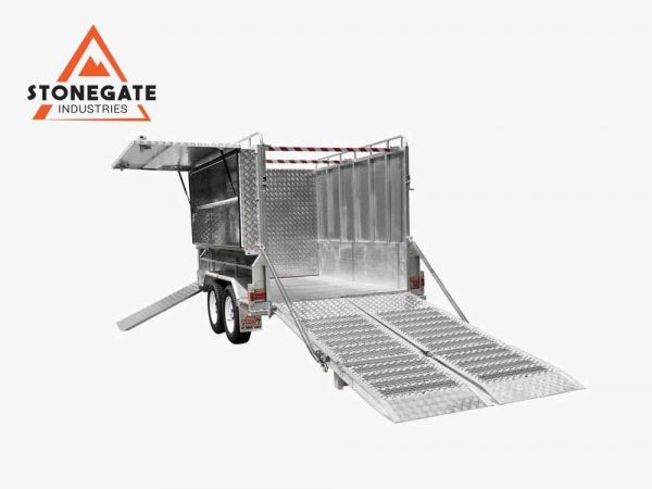 2026 Stonegate 8×5 TANDEM LAWN MOWER TRAILER FOR SALE WITH ENCLOSED MOWER BOX image