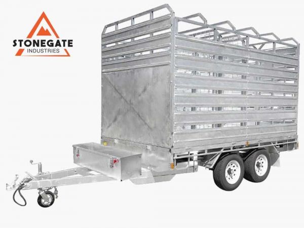 2026 Stonegate 12×7 HYDRAULIC FLAT TOP CATTLE / LIVESTOCK TRAILER FOR SALE (3500KG ATM) image