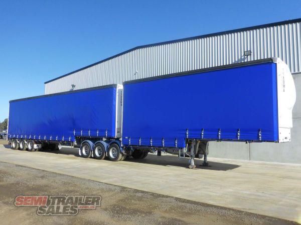 2005 Vawdrey 34 Pallet Dropdeck B Double Set with Mezz Tautliner  image