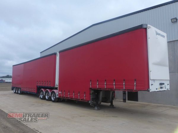 2015 Vawdrey 34 Pallet Double Dropdeck Curtainsider B Double SEt with Mezz Tautliner  image