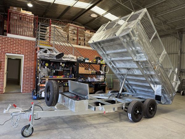 Heavy Duty 12x7 Flatbed Tipper Trailer 3500kg ATM image