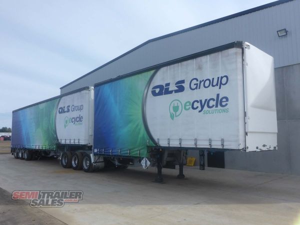 2009 Vawdrey 34 Pallet Dropdeck Curtainsider B Double Set Tautliner  image