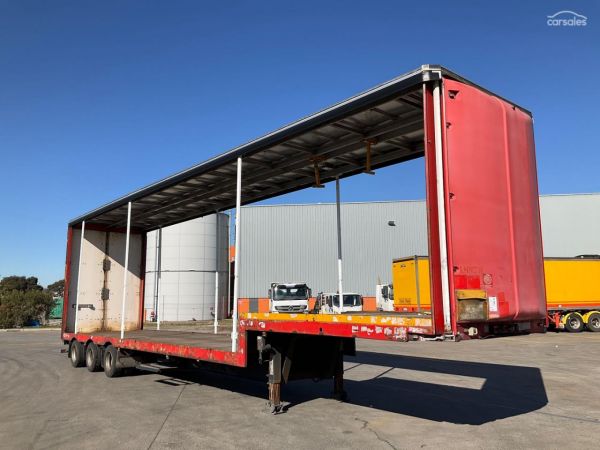 2007 Maxitrans ST3 Tri Axle Drop Deck Curtainside B Trailer image