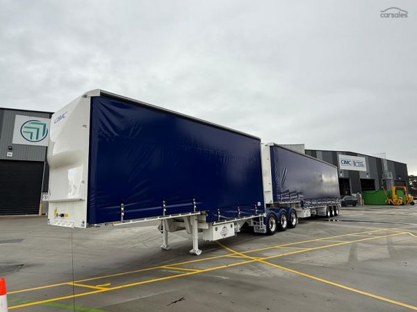 2025 CIMC 34 Pallet Drop Deck Mezz Curtainsider B Double image