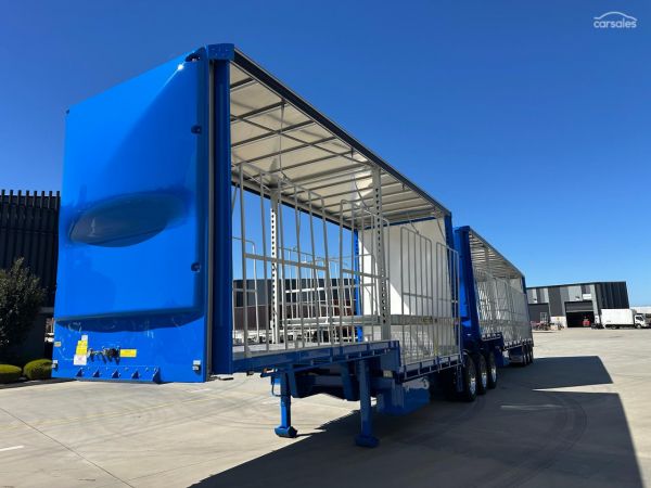 2025 CIMC 34 Pallet Drop Deck Mezzanine Curtainsider B Double image