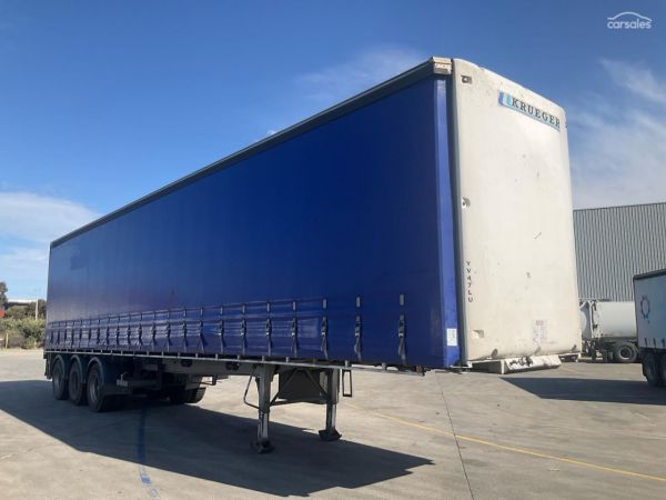 2021 Krueger ST-3-38 Tri Axle Flat Top Curtainside B Trailer image