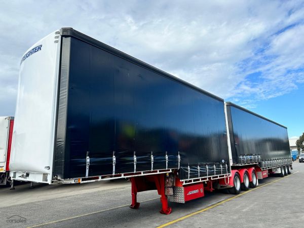 2014 MaxiTrans 34 Pallet Drop Deck B Double Full Mezz, R/T image