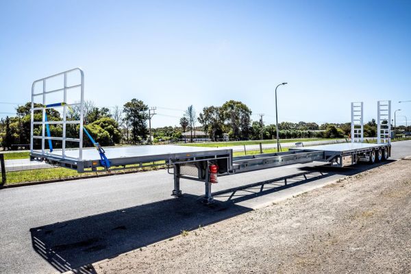 2025 JAMIESON DROP DECK EXTENDABLE TRAILER WITH RAMPS Drop Deck image