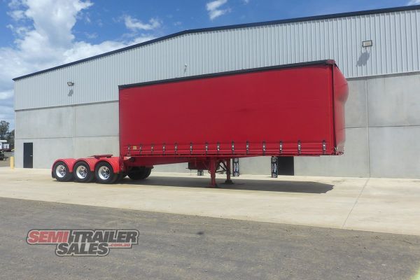 2009 Barker 12 Pallet Flat Deck Curtainsider A Trailer Tautliner  image