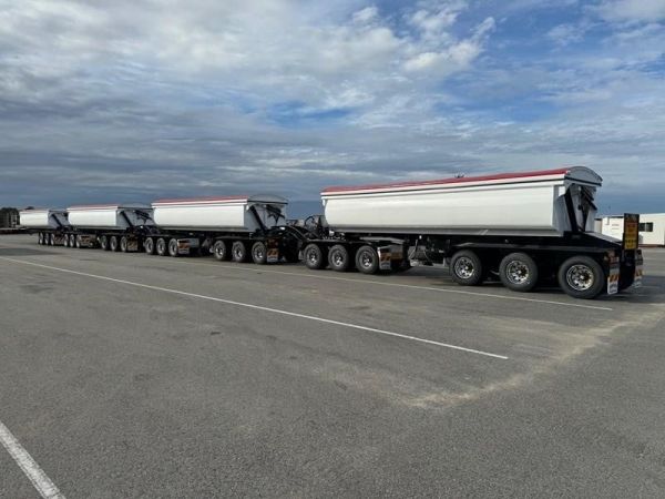 2025 JAMIESON SUPER QUAD ROAD TRAIN - H/D STEEL SIDE TIPPERS Side Tipper image
