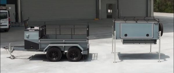 2024 8x5 Trailer Tech Convertible Tradie Pack Trailer - Canopy and Cage over Pig Trailer image