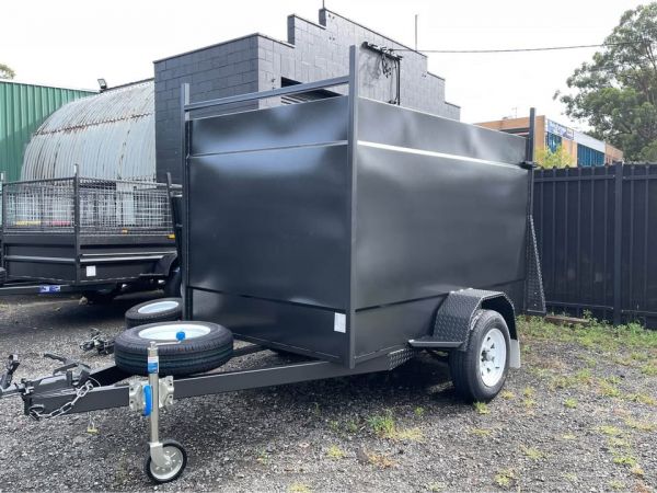 8×5 Single Axle Enclosed Trailer with Drop Down Ramp image